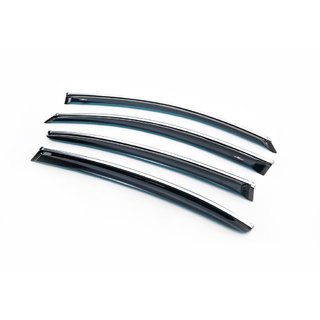 Window visors with chrome trim (4 pcs, HIC) photo 4