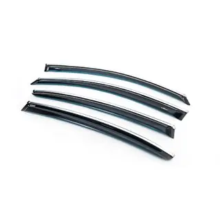 Window deflectors with chrome trim (4 pcs, HIC)