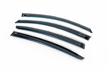 Lexus CT200H 2011-2022 Window deflectors with chrome trim (4 pcs, HIC) photo 1