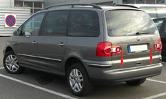 Seat Alhambra 1996-2010 Trunk trim stainless steel photo 1