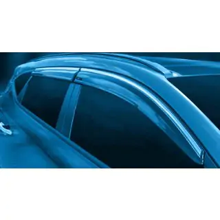 Window Deflectors with Chrome Trim (4 pcs, Sunplex Chrome)