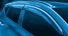 Fiat Fullback 2016- Window Deflectors with Chrome Trim (4 pcs, Sunplex Chrome) photo 1