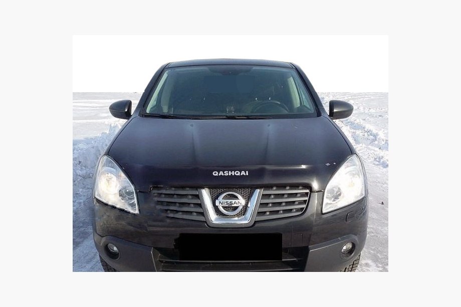 Nissan Qashqai 2007-2010 Hood deflector with logo (SIM) Image