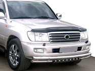 Toyota Land Cruiser 100 1998-2007 Hood deflector with logo (SIM) photo 1