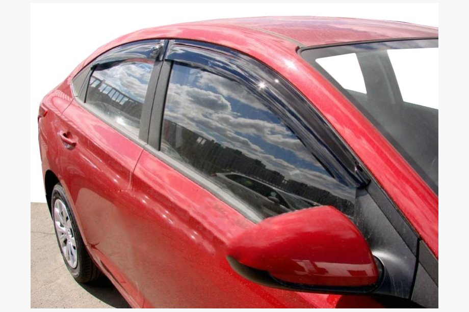Hyundai Accent 2017-2023 Window Deflectors (4 pcs, SIM) Image