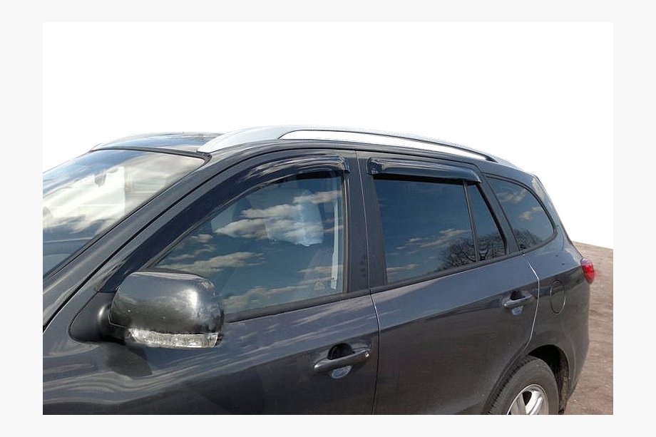Hyundai Santa Fe 2 2006-2012 Window Deflectors (4 pcs, SIM) Image