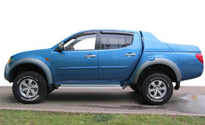 Mitsubishi L200 2006-2015 Window Deflectors (4pcs, SIM) photo 1