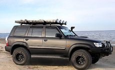 Nissan Patrol Y61 1997-2011 Window Deflectors (4pcs, SIM) photo 1
