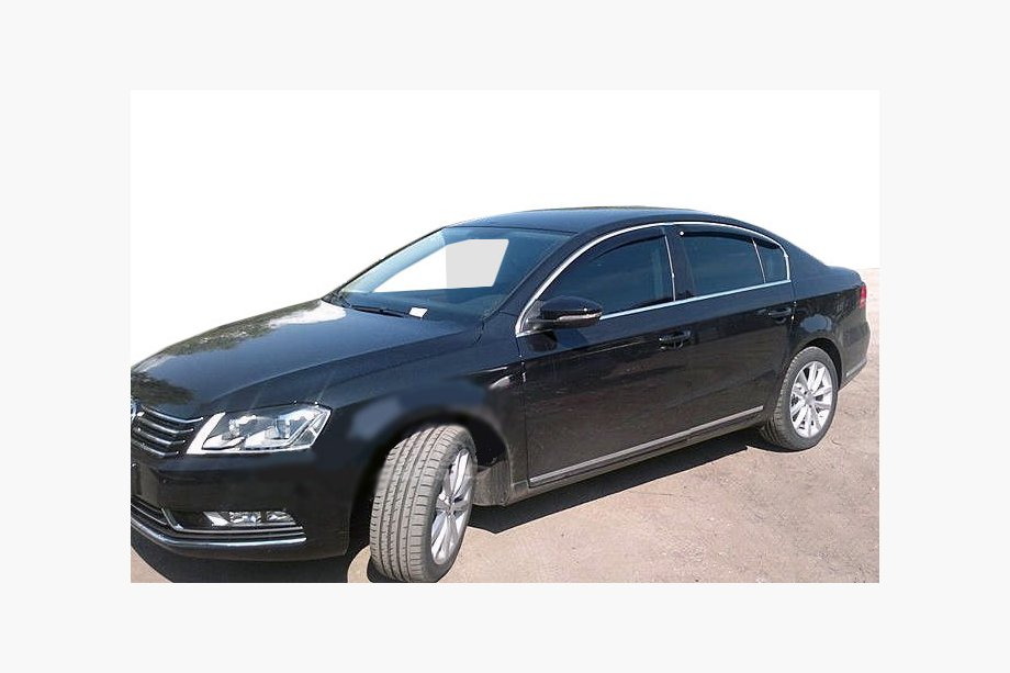 Volkswagen Passat B6 2006-2012 Window Deflectors SD (4 pcs, SIM Chrome) Image