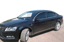 Volkswagen Passat B6 2006-2012 Window Deflectors SD (4 pcs, SIM Chrome) photo 1