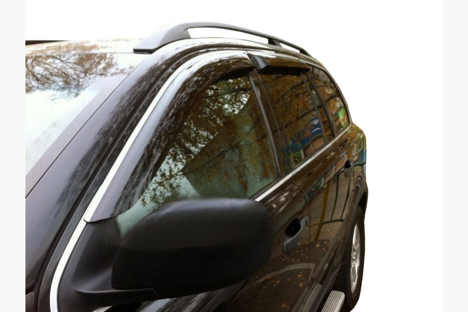 Volvo XC90 2002-2014 Chrome Window Deflectors (4 pcs, SIM) Image