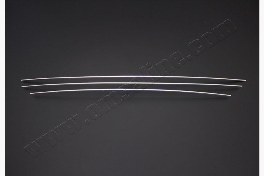 Renault Clio III 2005-2012 Bumper Grille Trim Covers (3 pcs, Stainless Steel) Image