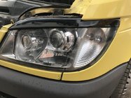 Mercedes Sprinter W901/902/903/904/905 1995–2006 Headlight eyelids (black, ABS, 2000-2006) Black Gloss photo 1