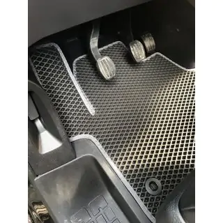 Polyurethane Floor Mats (2 pcs, EVA, Black) 1+1 Peugeot Expert 2017- photo 1