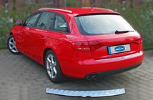 Audi A4 B8 2007-2015 Rear bumper protector OmsaLine (AVANT, stainless steel) OmsaLine - Italian Stainless Steel, Matte photo 2