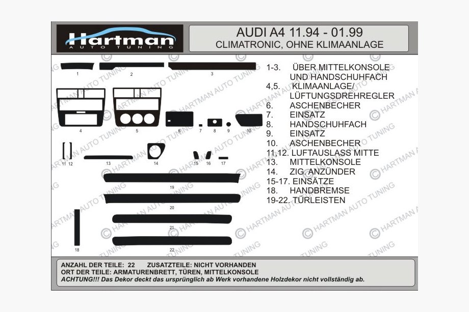 Audi A4 B5 1994–2001 Interior Tuning (Hartman) Image