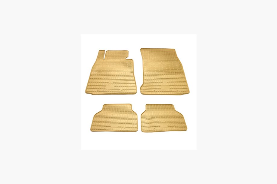 BMW 5 Series E39 1996-2003 Beige Rubber Floor Mats (4 pcs, Stingray Premium) Image