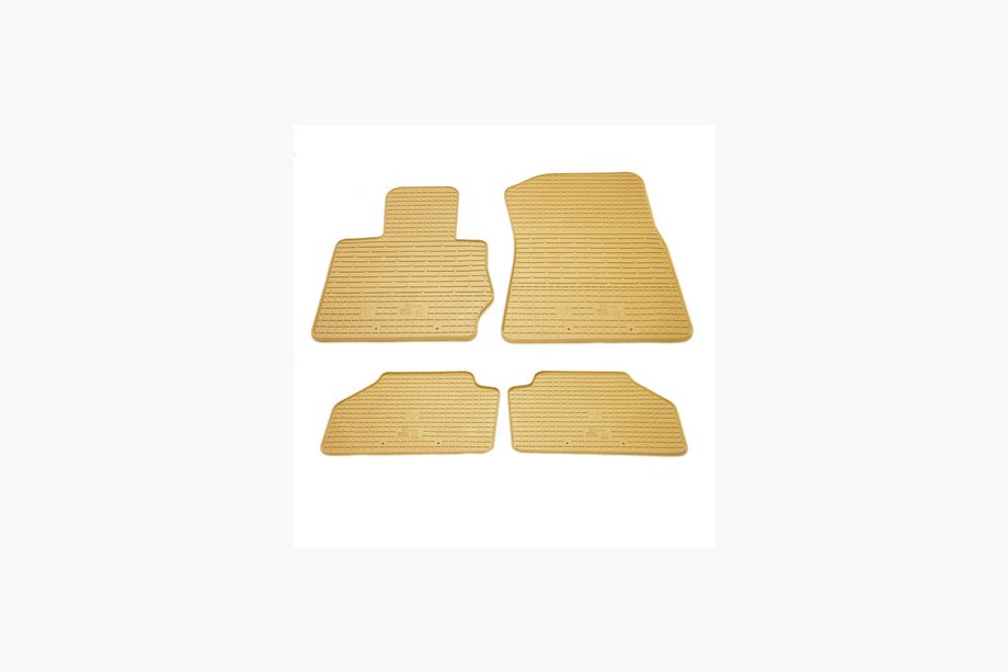 BMW X4 F26 2014-2018 Beige Rubber Floor Mats (4 pcs, Stingray Premium) Image