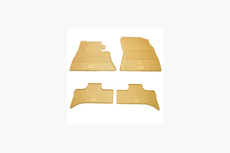 BMW X6 E71 2008–2014 Beige Rubber Floor Mats (4 pcs, Stingray Premium) Image
