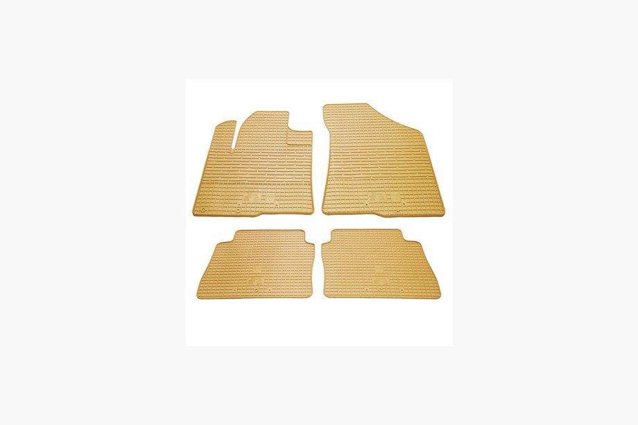 Lexus RX 2016-2022 Beige Rubber Floor Mats (4 pcs, Stingray Premium) Image