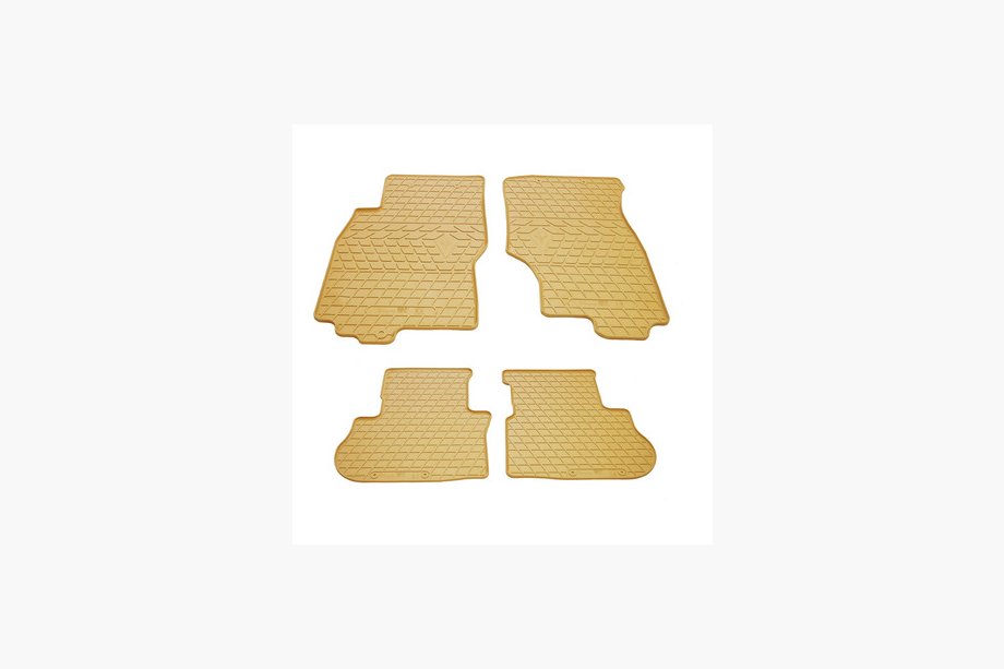 Infiniti FX 2008-2012 Beige Rubber Floor Mats (4 pcs, Stingray Premium) Image