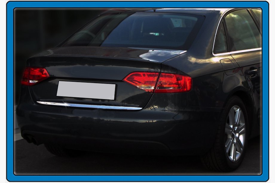 Audi A4 B8 2007-2015 Trunk Trim Stainless Steel (Sedan) Carmos - Turkish Stainless Steel Image