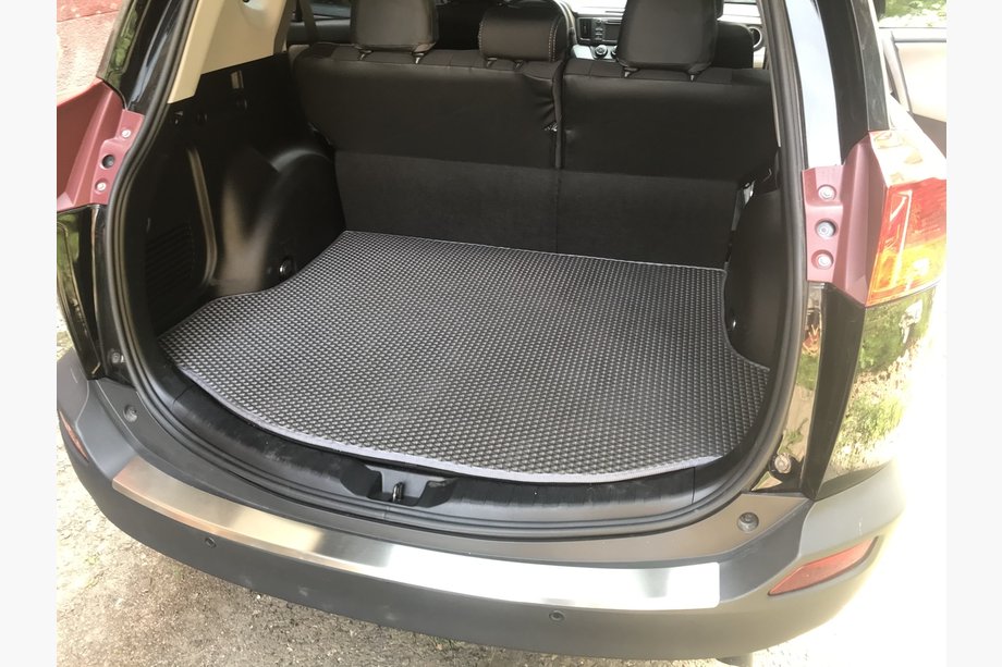 Toyota Rav 4 2013-2018 Trunk mat with spare wheel well (EVA, Black) Image