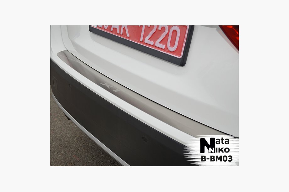 BMW X1 E84 2009-2015 Rear bumper protector Natanika (stainless steel) Image
