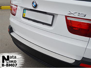 BMW X5 E70 2007-2013 Rear Bumper Protector NataNika (Stainless Steel) photo 1