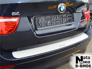 BMW X6 E71 2008–2014 Rear bumper protector Natanika (stainless steel) photo 1