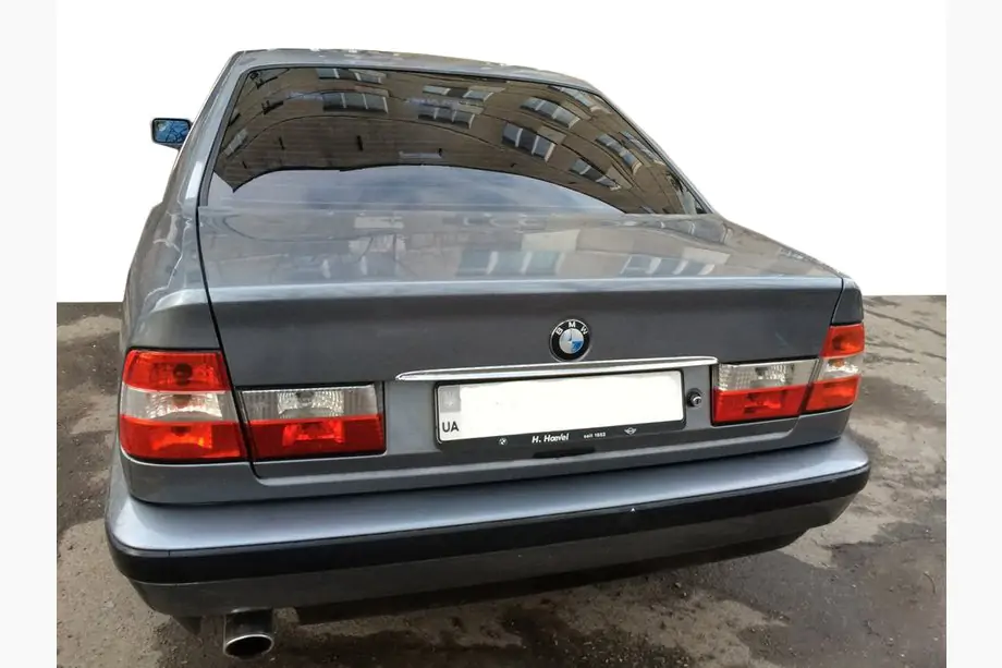 BMW 5 Series E34 1988-1995 Chrome trim above license plate (stainless steel) Image