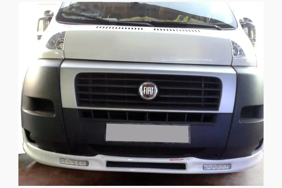 Peugeot Boxer 2006-2025 Front lip 2006-2013 (narrow with LED, primed for painting) Image