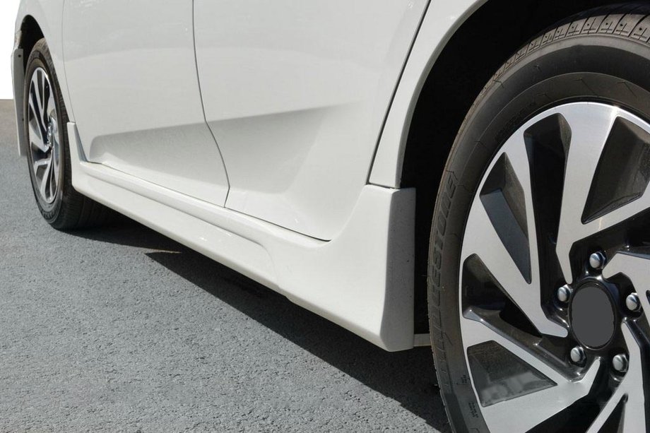 Honda Civic Sedan X 2016-2021 Side skirts (primed for painting) Image