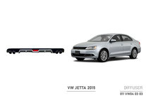 Volkswagen Jetta 2011-2018 Rear Diffuser Extension (2014+, ABS, Black) photo 1