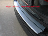 BMW X5 E70 2007-2013 Rear bumper protector with lip Natanika (stainless steel) photo 1
