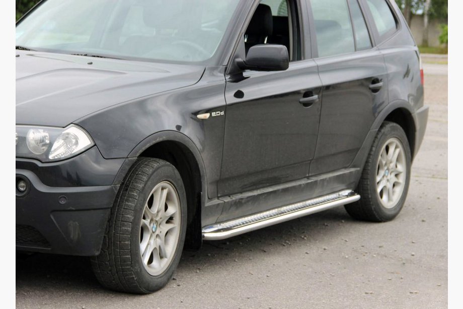 BMW X3 E83 2003-2010 Side Steps KB001 Stainless Steel Image