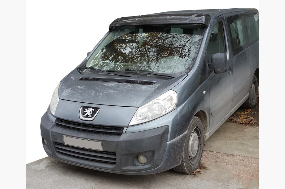 Fiat Scudo 2007-2015 Windshield Visor (black gloss, 5mm) Photo 1