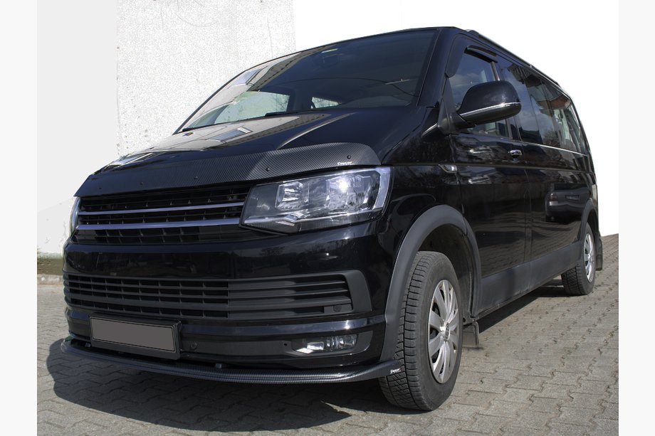Volkswagen T6 2015-2024 Front lip carbon look 2015-2018 (ABS) Image