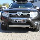 Dacia Duster 2008-2018 Front bumper lip (ABS, gray) photo 1