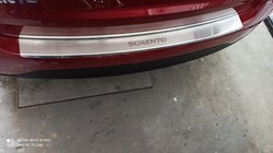 Kia Sorento II XM 2009-2014 Rear bumper protector with lip Nataniko (stainless steel) 2013-2015 photo 1