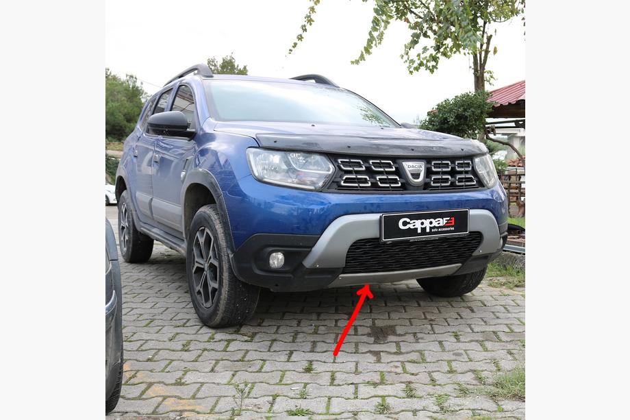 Dacia Duster 2018-2024 Front Bumper Lower Lip (ABS, Gray) Image