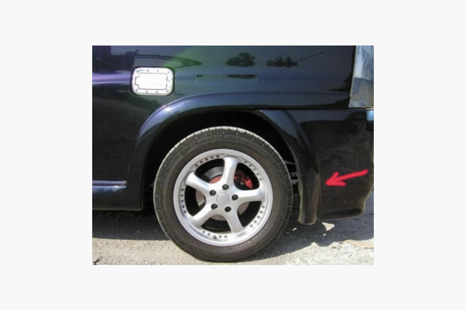 Mercedes Vito W638 1996-2003 Rear mud flaps (paintable) Image