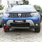 Dacia Duster 2018-2024 Front bumper upper lip cover (ABS, gray) photo 1