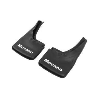 Premium Custom Fit Mud Flaps with Grooves (2 pcs, Rubber)