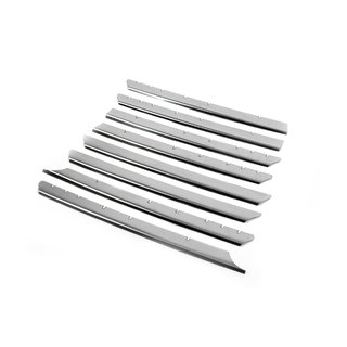 Chrome Grille Covers Straight Hood (8 pcs, Stainless Steel) photo 2