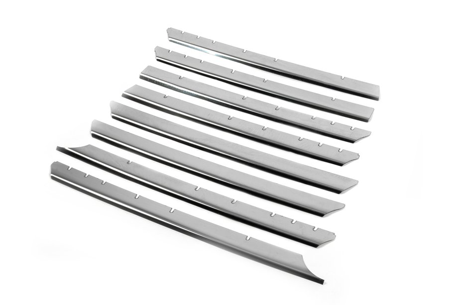 Volkswagen T4 Transporter 1990-2003 Chrome Grille Covers Straight Hood (8 pcs, Stainless Steel) Photo 2