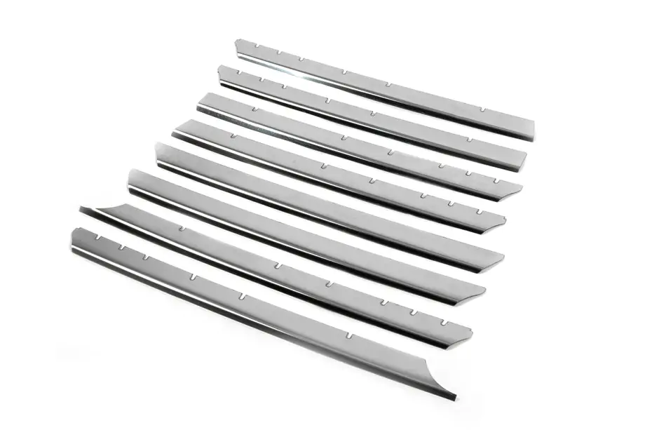 Volkswagen T4 Transporter 1990-2003 Chrome Grille Covers Straight Hood (8 pcs, Stainless Steel) Carmos - Turkish Stainless Steel Photo 2