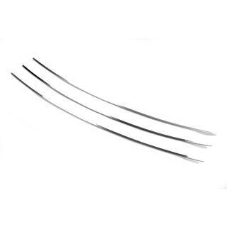 Bumper Grille Inserts Straight Hood (3 pcs, Stainless Steel) photo 2
