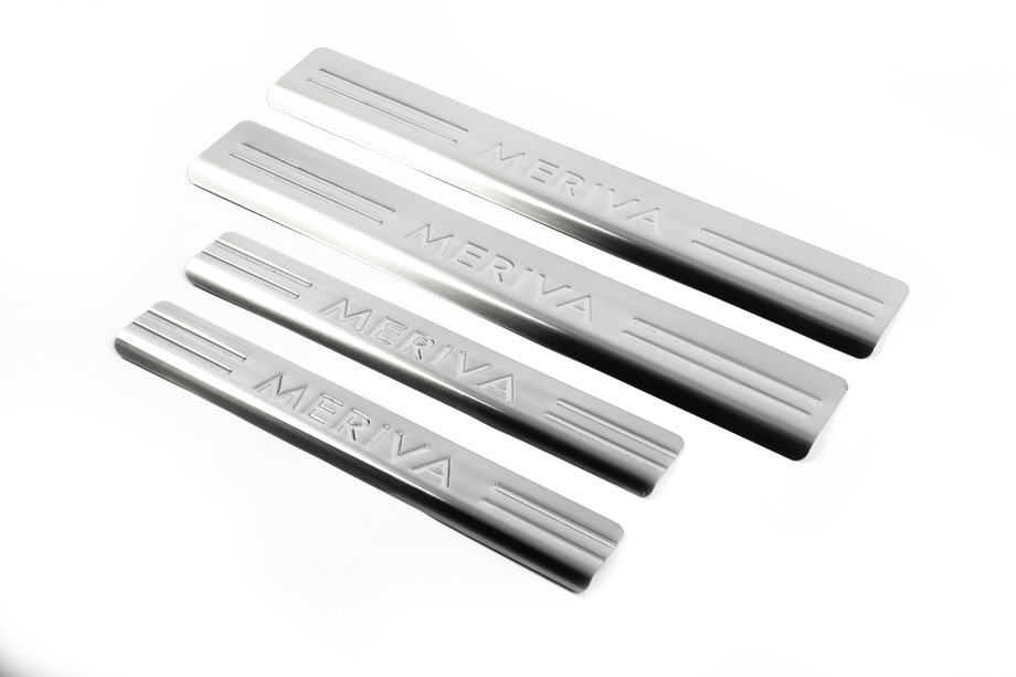 Opel Meriva 2002-2010 Door Sill Protectors OmsaLine (4 pcs, Stainless Steel) Photo 1