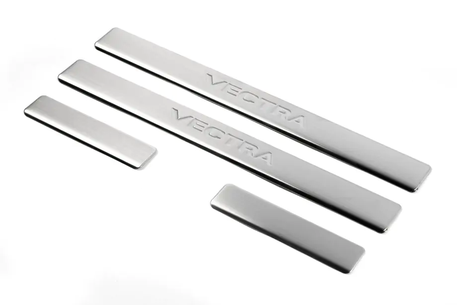 Opel Vectra C 2002-2008 Stainless Steel Door Sill Protectors (Omsa, 4 pcs) Image